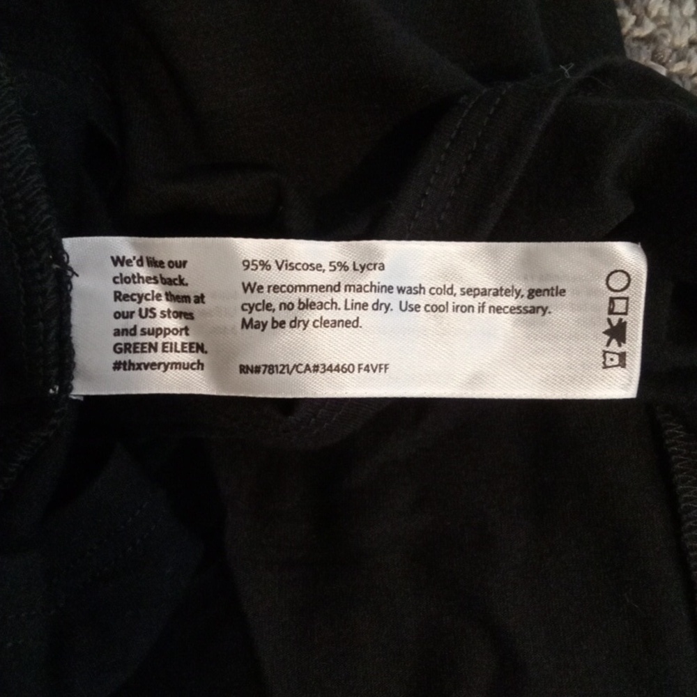 Eileen Fisher Black Jersey Viscose Spagetti Strap Top Tank Womens Xl - Picture 4 of 7